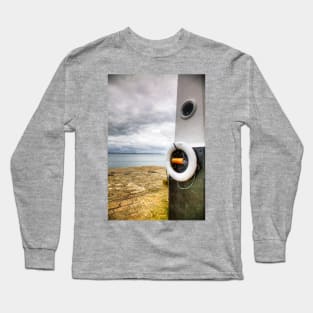 Mevagissey Lighthouse And Harbour Wall Long Sleeve T-Shirt